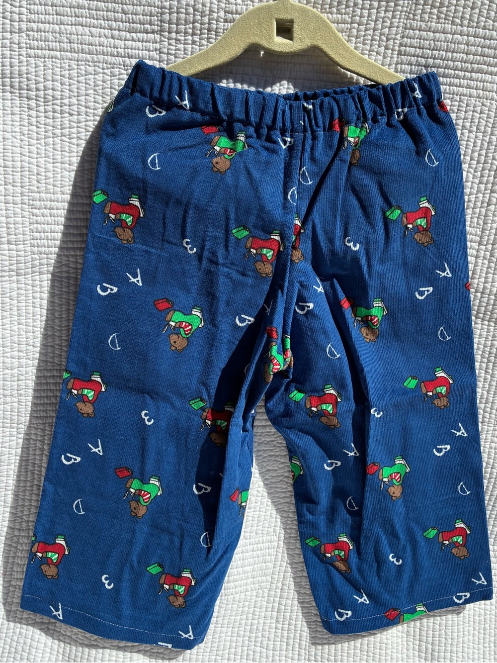 Kids Blue Bear Print Pants